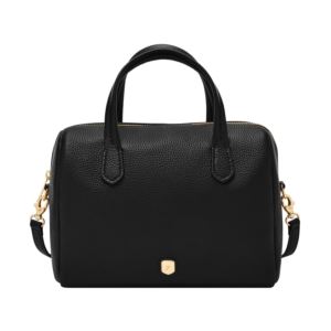 Lainey+Leather+Satchel+Black