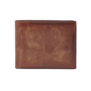 Derrick+Flip+ID+Bifold+Wallet+Brown