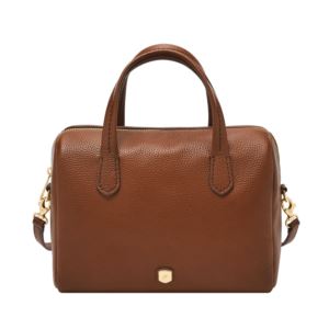 Lainey+Leather+Satchel+Brown