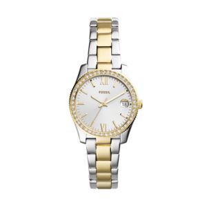 Ladies+Scarlette+Two-Tone+Stainless+Steel+Watch+Silver+Dial