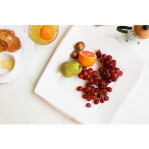 Melamine+Lastra+Square+Platter+-+White