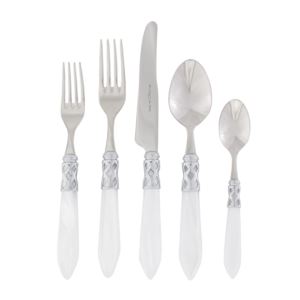 Aladdin+Brilliant+5-Piece+Flatware+Set+-+White