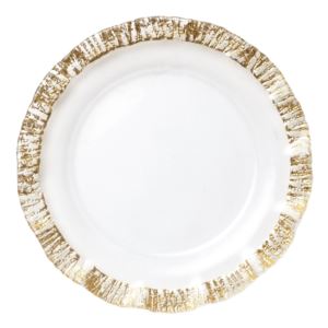 Rufolo+Glass+Gold+Service+Plate+Set+of+4