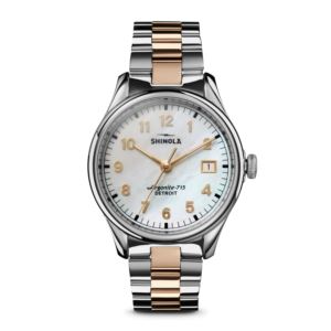 Ladies%27+Vinton+Rose+Gold+%26+Silver-Tone+Stainless+Steel+Watch+MOP+Dial