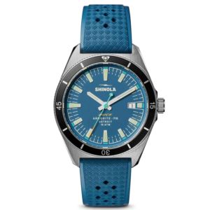 Mens+The+Duck+1040+Silver+%26+Blue+Rubber+Strap+Watch+Blue+Dial
