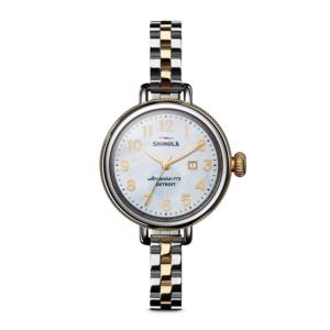 Ladies%27+Birdy+Two-Tone+Stainless+Steel+Bracelet+Watch+Mother-of-Pearl+Dial