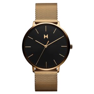 Mens+Legacy+Slim+Lion+Gold-Tone+Stainless+Steel+Mesh+Watch+Black+Dial