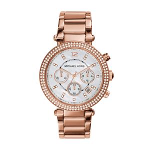 Ladies+Parker+RG-Tone+SS+Bracelet+Watch+Mothr+of+Pearl+Dial
