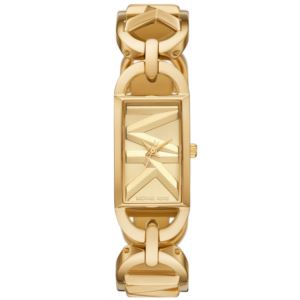 Ladies+Mini+Empire+Gold-Tone+Stainless+Steel+Watch+Gold+Logo+Dial