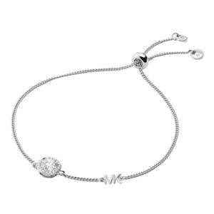 MK+Pave+Halo+Silver+Slider+Bracelet