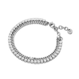 Ladies+Double+Layer+Tennis+Bracelet+Silver