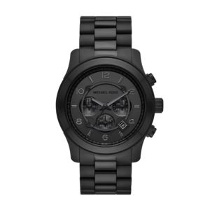 Men%27s+Oversized+Runway+Chronograph+Black+Stainles+Steel+Watch+Black+Dial