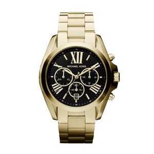 Unisex+Bradshaw+Gold-Tone+Watch+Black+Dial