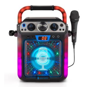 Groove+Hype+Portable+Bluetooth+Karaoke+System+Black