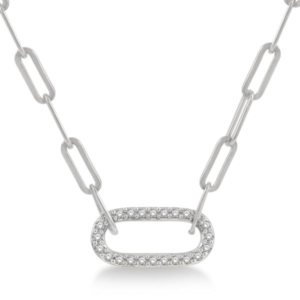 Diamond Paperclip Necklace