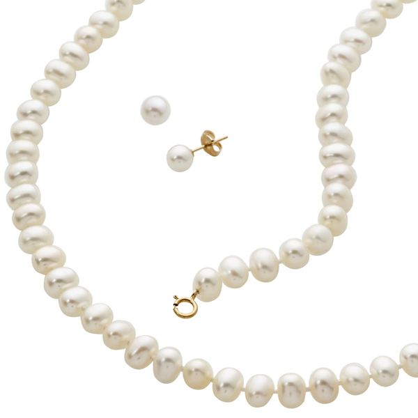 Pearl Bracelet, Earring \u0026 Necklace Set