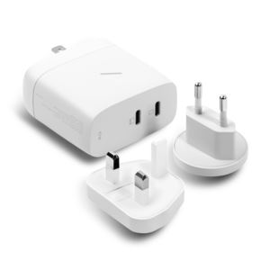 Fast+Gan+PD+67W+Charger+w%2F+2+USB-C+Ports+White