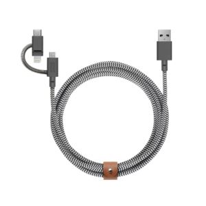 Belt+Cable+Universal+6.5ft+3-in-1+Charging+Cable+Zebra