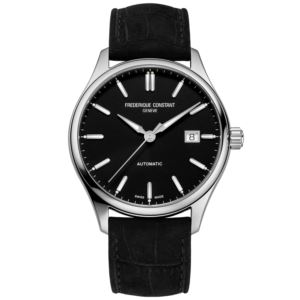 Men%27s+Classic+Index+Automatic+Black+Leather+Strap+Watch+Black+Dial