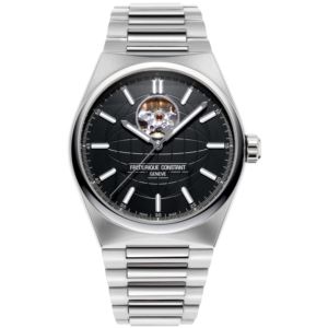 Men%27s+Highlife+Heart+Beat+Automatic+Silver-Tone+SS+Watch+Black+Dial