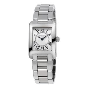 Ladies%27+Classic+Carree+Quartz+Silver-Tone+SS+Rectangle+Watch+Silver+Dial