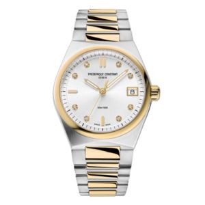 Ladies%27+Highlife+Quartz+Two-Tone+Stainless+Steel+Watch+Silver+Dial