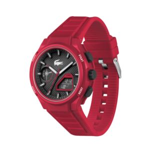 Mens+LC33+Ana-Digi+Red+Silicone+Strap+Watch+Dark+Gray+Dial