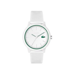 Mens+12.12+White+%26+Green+Silicone+Strap+Watch+White+Dial