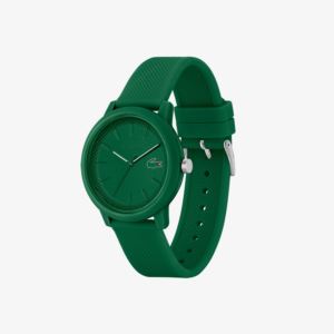 Mens+12.12+Green+Silicone+Strap+Watch+Green+Dial