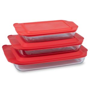 Basics+6pc+Glass+Baking+Dish+Set+w%2F+Lids