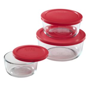 6pc+Round+Storage+Set+Red