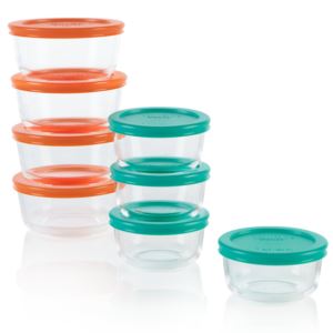 Simply+Store+16pc+Small+Round+Glass+Food+Storage+Set+Mixed+Colors