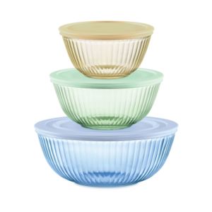 Colors+Sculpted+Tinted+Dreams+6pc+Lidded+Mixing+Bowl+Set