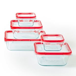 Freshlock+10pc+Glass+Storage+Set