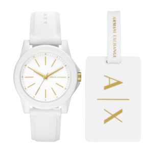 Ladies+Lady+Banks+White+Silicone+Strap+Watch+White+Dial