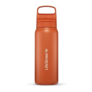 LifeStraw+Go+24oz+Stainless+Steel+Filtered+Water+Bottle+Kyoto+Orange