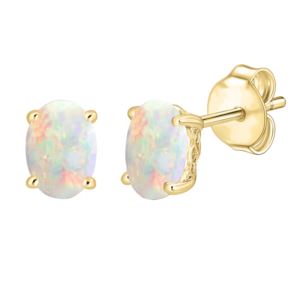 LALI+Jewels+K+Yellow+Gold+Australian+Opal+Earring