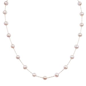 LALI+Jewels+K+Rose+Gold+Natural+Pink+Fresh+Water+Pearl+Necklace
