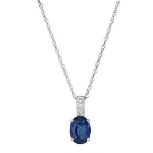 LALI+Jewels+K+White+Gold+Diamond+And+Sapphire+Pendant+With+Chain