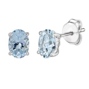 LALI+Jewels+K+White+Gold+Aquamarine+Earring