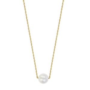 LALI+Jewels+K+Yellow+Gold+White+Pearl+Necklace