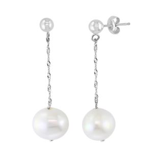 LALI+Jewels+K+White+Gold+White+Fresh+Water+Pearl+Earring