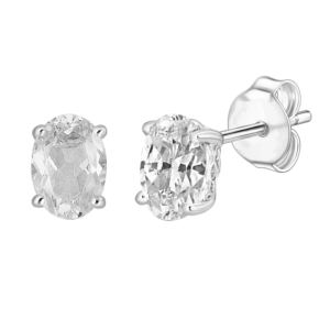 LALI+Jewels+K+White+Gold+White+Topaz+Earring