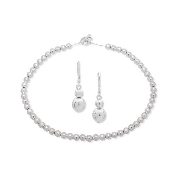 Chaps silver bead necklace sale