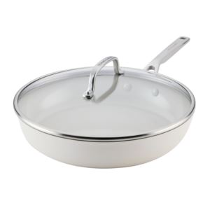 12.25%22+Hard+Anodized+Ceramic+Induction+Fry+Pan+w%2F+Lid+Porcelain+White