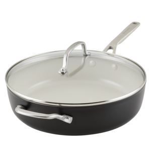 5qt+Hard+Anodized+Ceramic+Saute+Pan+w%2F+Lid+Black