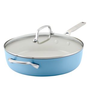 Hard+Anodized+Ceramic+5qt+Saute+Pan+w%2F+Lid+Blue+Velvet