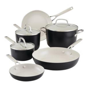 9pc+Hard+Anodized+Ceramic+Cookware+Set+Black