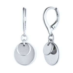 Lauren+Silver+Double+Disc+Earrings
