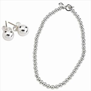 Lauren+Ralph+Lauren+Piece+Silver+Bead+Necklace+Earrings